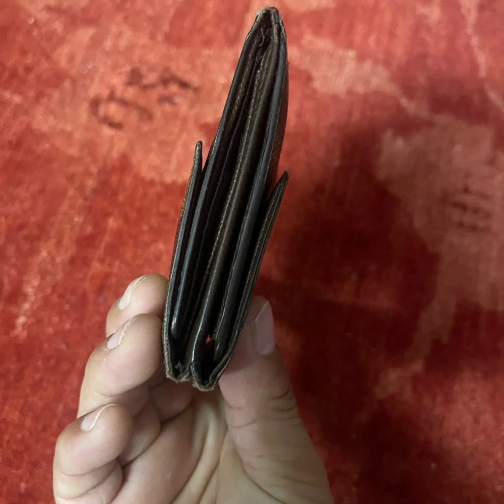 Louis Vuitton Wallet Leather Brown Authentic